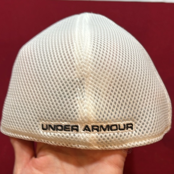 Under Armour GOLF Hat Adult MEDIUM LARGE Gray black white mesh Athletic fitted - Picture 5 of 11